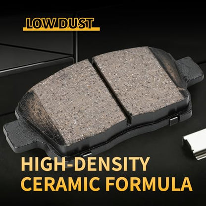 Ceramic Front Brake Pads Compatible with 2012-2015 Scion iQ;2004-2006 Scion xA/xB;2000 Toyota Celica;2001-2005 Toyota Echo;2000-2005 Toyota MR2 Spyder;2001-2009 Toyota Prius(D822) - color: HZ822