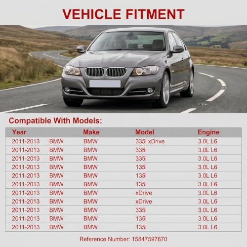 4Pcs Fuel Injectors Fit for 2011-2016 3.0L BMW 135i, 135is, 335i, 535i GT, 535i xDrive, 740Li xDrive, ActiveHybrid 5/7, X1 X3 X5 X6 xDrive35i, 13647597870
