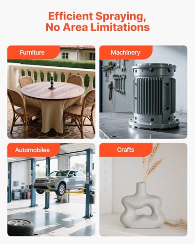 VEVOR HVLP Air Spray Gun, Gravity Feed Paint Sprayer Gun with 3 Nozzles (1.3/1.4/1.7mm), 600ml Capacity Auto Paint Sprayer with Air Regulator for Automotive Primers, Clear Coats & Topcoats - size: HVLP -1.3/1.4/1.7mm