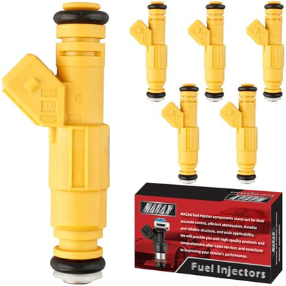 Set of 6 Fuel Injectors 0280155710 FJ583 M02710X6 Replacement - size: 0280155710