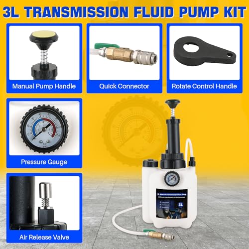 DASBET 3L Transmission Fluid Pump Kit with 12pcs ATF Adapters