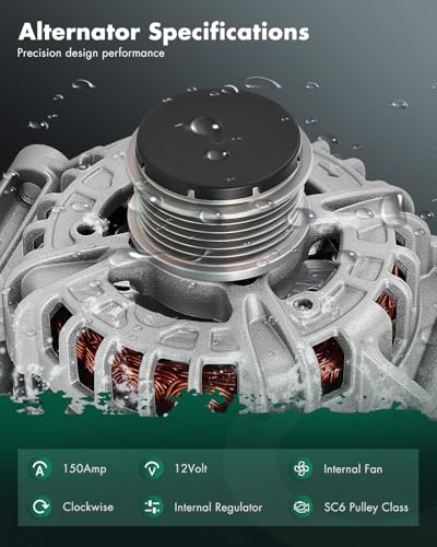 SCITOO 150A New Alternator Fits for Ford for Transit L4 2.2L 2011 2013 - size: Small, style: 23925 Alternator