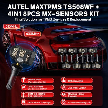 Autel MaxiTPMS TS508WF KIT 2026 TPMS Programming Tool with 8PCS MX Sensor ﻿