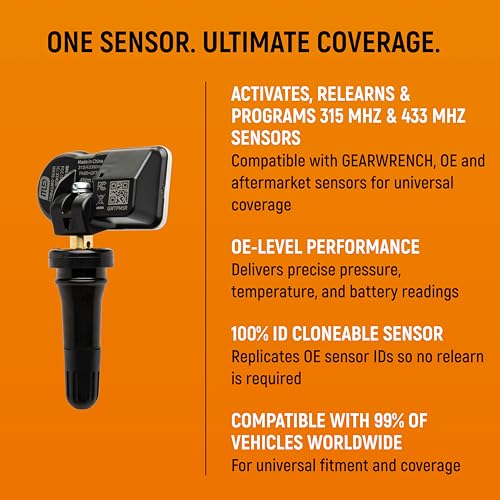 GEARWRENCH Universal Programmable Rubber TPMS Sensor | GWTPMSR - style: Rubber Single