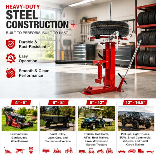 Stark USA Multifunction Manual Hand Car Tire Spreader for Wheels 4" to 16.5" Auto Car Motorcycle Cart ATV Trailer Machine Bike Tire Mounting Machine