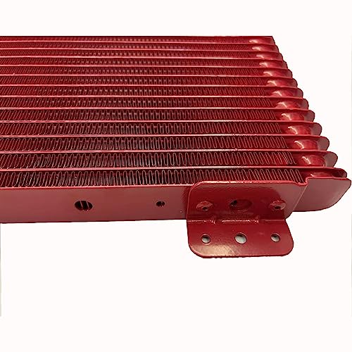 Low Pressure Drop Transmission Oil Cooler 40k Transmission Oil Cool Compatible For Heavy Duty 40,000 GVW Max Low Mounting Hardware Towing Applications and Advanced Cooling Protection LPD47391 - size: Red