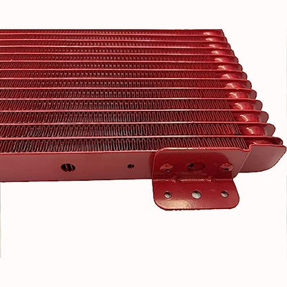 Low Pressure Drop Transmission Oil Cooler 40k Transmission Oil Cool Compatible For Heavy Duty 40,000 GVW Max Low Mounting Hardware Towing Applications and Advanced Cooling Protection LPD47391 - size: Red
