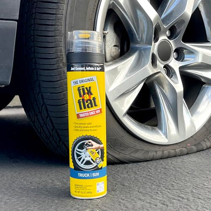 Fix-A-Flat S60369-6PK Aerosol Emergency Flat Tire Repair and Inflator, for X-Large Tires, Eco-Friendly Formula, Universal Fit for All Cars, Trucks and SUVs, 24 oz. (Pack of 6) - size: Truck / SUV (Pack of 6)