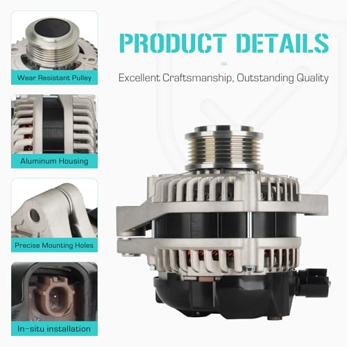 New Alternator 3.5 3.5L for Honda Odyssey 2018-2025, for Passport 2019-2025, for Pilot 2016-2022, for Ridgeline 2017-2025, for Acura MDX 2014-2020 Replace# 11773