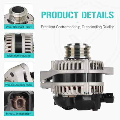 New Alternator 3.5 3.5L for Honda Odyssey 2018-2025, for Passport 2019-2025, for Pilot 2016-2022, for Ridgeline 2017-2025, for Acura MDX 2014-2020 Replace# 11773