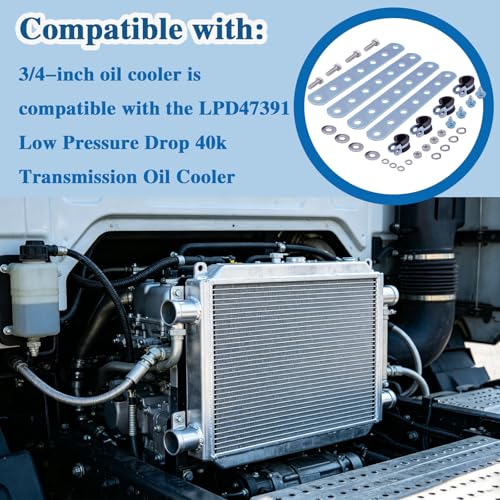 253 Transmission Oil Cooler Mounting Bracket Kit,Universal 253 Metal Mounting Bracket Kit for Oil Cooler,Electric Fan