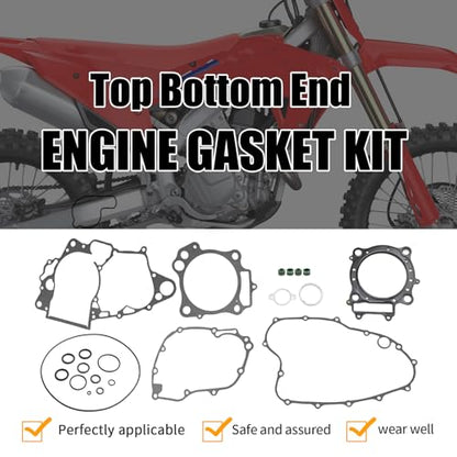 Top Bottom End Engine Gasket Kit, Replacement for Honda CRF450R Motorcycle 2002-2008
