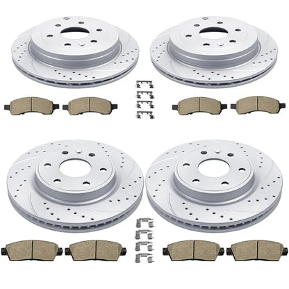 Acinoparts Front(12.80") & Rear(13.03") Brake Kit for Chevy Traverse Buick - size: HMBK5515055151