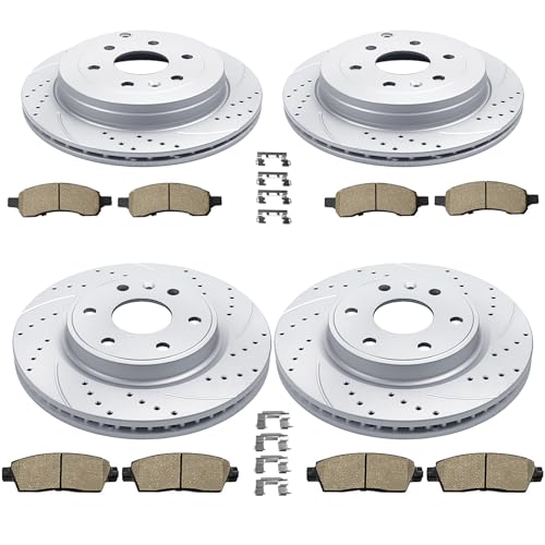 Acinoparts Front(12.80") & Rear(13.03") Brake Kit for Chevy Traverse Buick - size: HMBK5515055151