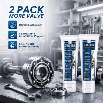 2 Pack CV Joint Grease, 3.38oz Each, Constant Velocity Grease