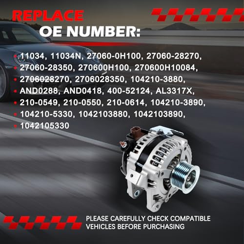 11034 Alternator for 2004-2006 Camry/2004-2007 Highlander 2.4L - size: 11034