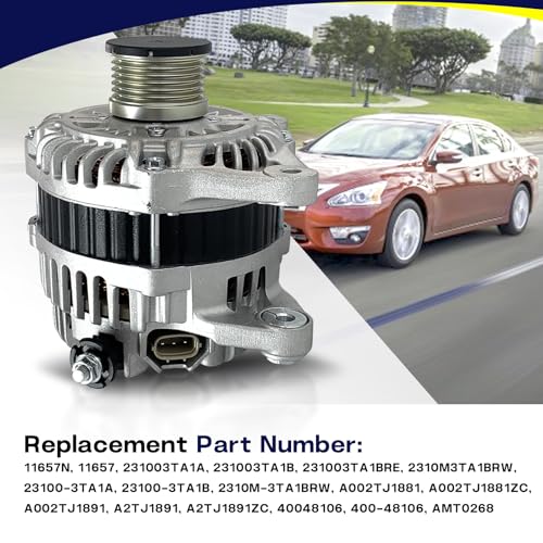 12V 110A Alternator Compatible With 2013-2018 Nissan Altima 2.5L L4 - size: 2013-2018 Nissan Altima