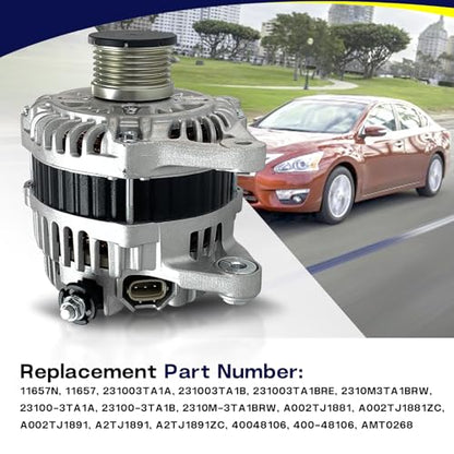 12V 110A Alternator Compatible With 2013-2018 Nissan Altima 2.5L L4 - size: 2013-2018 Nissan Altima