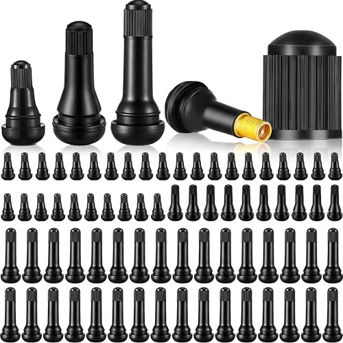 Tallew 150 Pcs Tire Valve Stems Bulk Tubeless Rubber Snap in Valves Stems Black Replacement Tool for Car Tubeless 0.453 Inch Rim Holes Standard Vehicle Tires (Tr412-50pcs,Tr413-50pcs,Tr414-50pcs) - style: TR412, TR413, TR414