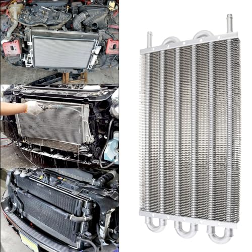 5/16" Transmission Oil Cooler Kit, Universal Aluminium alloy 6 Pass Tube and Fin Oil Cooler Kit with Hose Mounting Kit