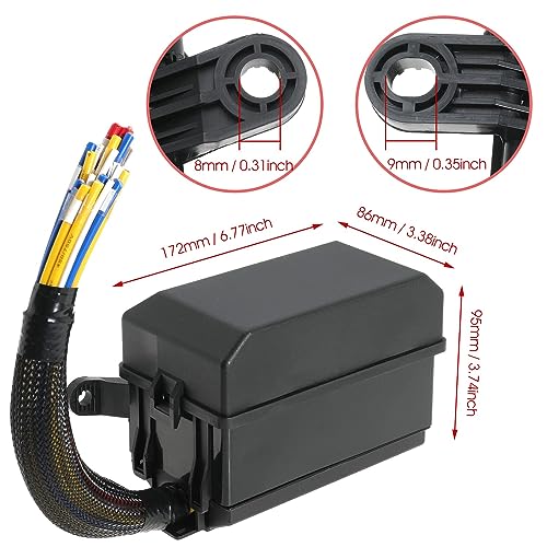 Gebildet 12V Fuse and Relay Box with 5pcs 5-Pin JD1914 40A Relay and 1pc 4-Pin Relay 6 ATC/ATO Blade Fuse, Universal Waterproof Fuse Relay Box for Automotive Car Truck Marine Boat - style: 12V Relay&fuse Box