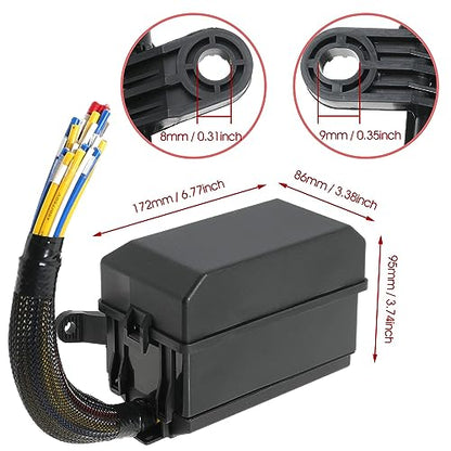 Gebildet 12V Fuse and Relay Box with 5pcs 5-Pin JD1914 40A Relay and 1pc 4-Pin Relay 6 ATC/ATO Blade Fuse, Universal Waterproof Fuse Relay Box for Automotive Car Truck Marine Boat - style: 12V Relay&fuse Box