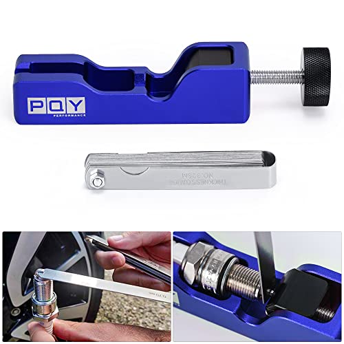 Universal Spark Plug Gap Gapping Tool with 32 Blade Feeler Gauge Blue - color: blue+feeler gauge