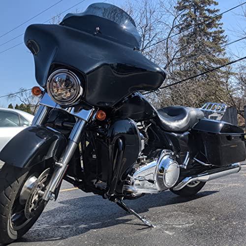 XFMT Lower Fairing Motorcycle Lower Vented Leg Fairing with Glove Box Fit for 2014-2024 Harley Touring Air-Cooled Road King Street Glide Electra Glide Ultra Classic, Vivid Black - color: Vivid Black For Harley Touring '14-Later