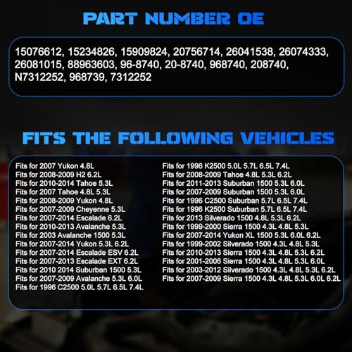 Power Steering Pump 20-8740 fit for Sierra Silverado Escalade Tahoe - size: 20-8740