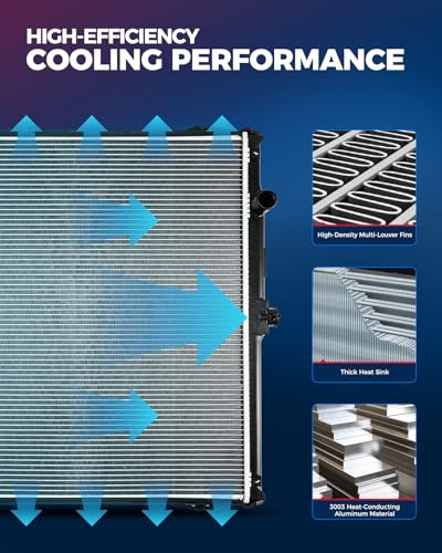 KAX CU1995 Engine Cooling Radiator, Compatible with E-150, E-250, E-150/E-250/E-350/E-450 Econoline/Club Wagon/Econoline Club Wagon/Super Duty, Econoline Super Duty - size: E-150, E-250, E-150/E-250/E-350/E-450 Econoline