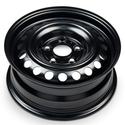 Wheel 15x6 in Steel Rim 5 Lug 114.3mm 46/1.81"mm Offset 67mm CB| Powder-Coated Black finish Fits 2014-2018 Kia Forte | New OEM Surplus | 529103Y050 - size: 15x6 inch - Steel