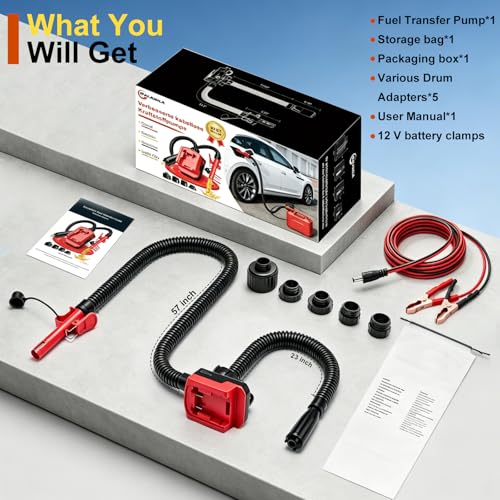 5.5 GPM Cordless Fuel Transfer Pump, with Auto Shut- Off & Beep Alert. - color: Black