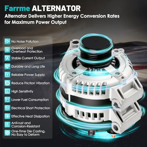 11570 Car Alternator Fit for Dodge Grand Caravan 11-20,Journey 11-19 - size: 11570N for Grand Caravan 11-20 for Chrysler 200