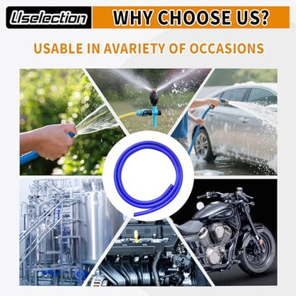 1/4" ID-20Ft(ID 6mm) Heater Hose Enhanced Double Reinforcement - color: All Blue, size: 1/4" ID-20Ft(ID 6mm)