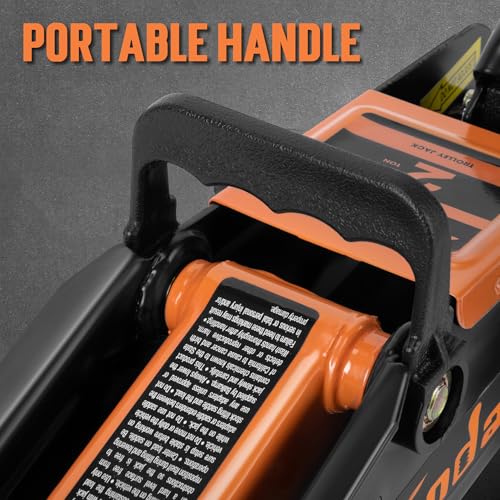 TONDA Floor Jack, 3,800 lb Hydraulic Car Jack, 4.9"-11.8", Black - color: 2T Black
