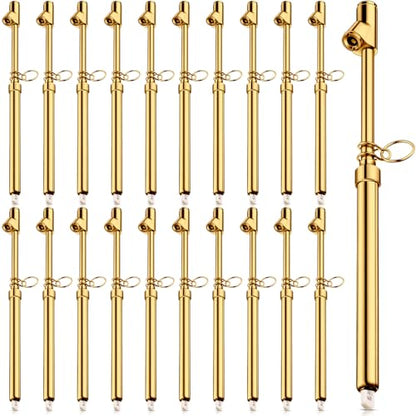 Tallew 20 Pack Dual Head Tire Pressure Gauge Heavy Duty Air Pressure Tire Gauge for Auto Truck Car RV Van Gage Range 10-150PSI, 1-10Bar (Gold) - color: Gold