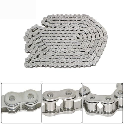 ANSI #40SS 08A Stainless Steel Roller Chain 10 Feet, Single Strand, Ideal for Chain Driven Slide Gate Operator and More, Interchangeable with ANSI #41#428 and #420 Roller Chain (Pack of 3) - size: ANSI40 (Pack of 3)