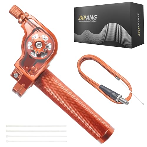 Universal CNC Quick Twist Throttle Kit with Cable for 7/8" Bars - Fits CRF50 70 110 125 230 250, KLX, XR, Pit & Dirt Bike, ATV, Mini Bike (CT200U) (Style - A, Orange) - color: Orange, style: Style - A
