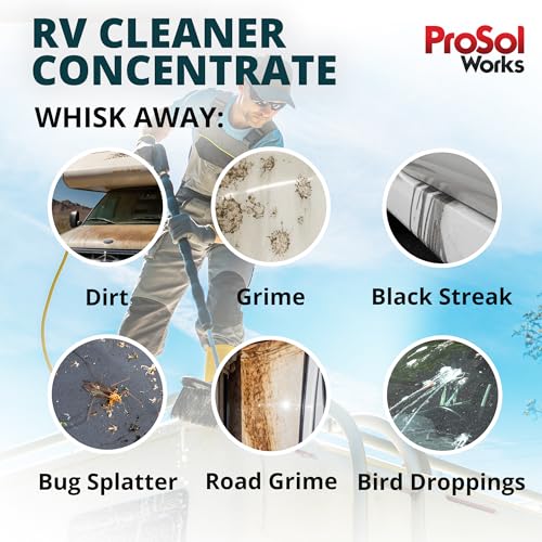 Bug Splat N' All RV Cleaner 32 fl oz - RV Car Wash Kit for Bug Guts, Road Grime, Bird Dropping Cleaner, Oxidation Remover & More - RV Wash for a Streak-Free Shine - Safe on All Surfaces - style: RV Cleaner