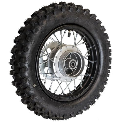 10" Rear Wheel Rim Tire Assembly 12mm Bearing 50cc 70cc 90cc 110cc Dirt Pit Pro Trail Bike CRF50 DRZ70 PW50 BBR50 TTR50 DRZ50 SSR 2.50-10 1.4x10 Rear Drum Brake (Tire: 2.50-10 with Drum Brake) - size: Tire: 2.50-10 with Drum Brake