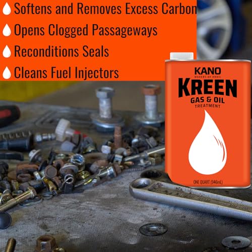 Kroil Kreen Gas & Oil Treatment - Engine Cleaner Additive - Improves Compression, Reduces Oil Use & Removes Carbon Deposits - For Gas & Diesel - Can - 1 qt - 1 Pack (KR161)