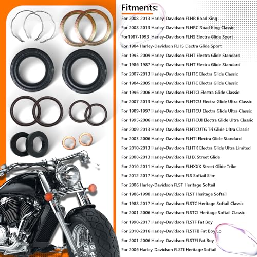 41mm Front Fork Seal Kit for Harley Road King Street Glide FLHR FLHX
