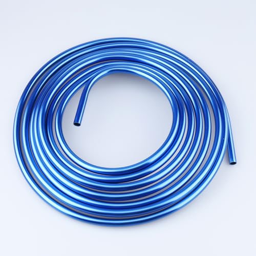 AC PERFORMANCE 3/8" Aluminum Fuel Line Hard Tube, 16 Feet Coil, Blue - color: Blue, size: 3/8" OD - 16FT