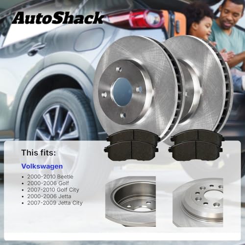 AutoShack Front & Rear Brake Rotors & Ceramic Pads for VW Jetta 2006 - style: Brake Rotor & Pad