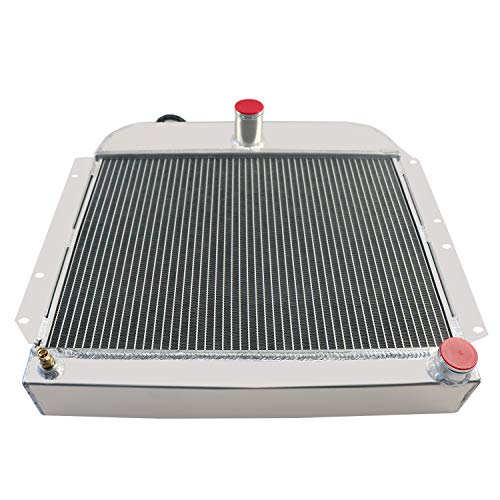 4 Row Aluminum Radiator Compatible with 1941-1952 Plymouth Concord Special Deluxe Suburban 1942 1943 1944 1945 1946 1947 1948 1949 1950 1951 Radiators