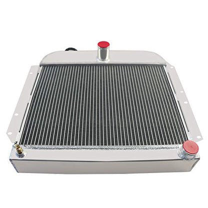 4 Row Aluminum Radiator Compatible with 1941-1952 Plymouth Concord Special Deluxe Suburban 1942 1943 1944 1945 1946 1947 1948 1949 1950 1951 Radiators