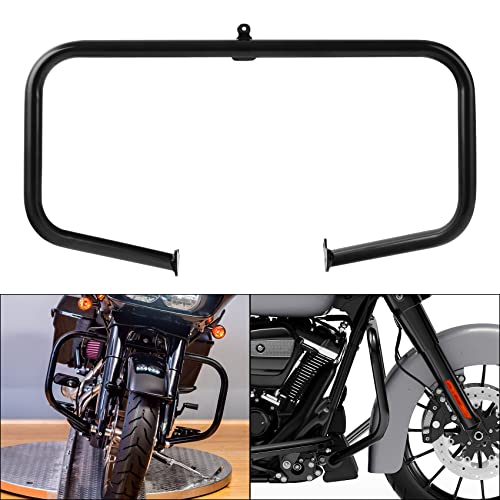 TCT-MOTORPARTS Gloss Black Engine Guard Highway Crash Bar for Harley Road King FLHR Street Glide FLHX 2009-2023; Special FLHXS FLHTK CVO Limited FLHTKSE Tri Glide Ultra FLHTCUTG 2014-2023 - color: Gloss Black(1.25'')