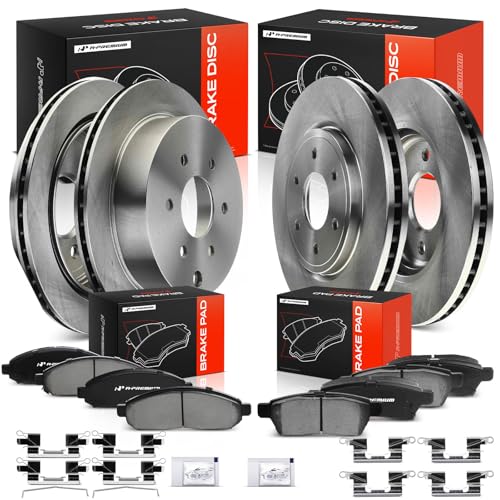 A-Premium Front and Rear Vented Brake Rotors and Ceramic Pads Kit, 12-Pack - style: F&R Vented