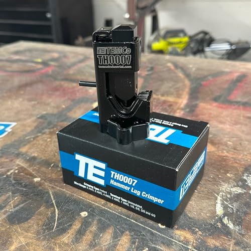 TEMCo Hammer Lug Crimper Tool - Crimps 8 AWG to 4/0 Battery & Welding Cables (Workbench-Mountable)