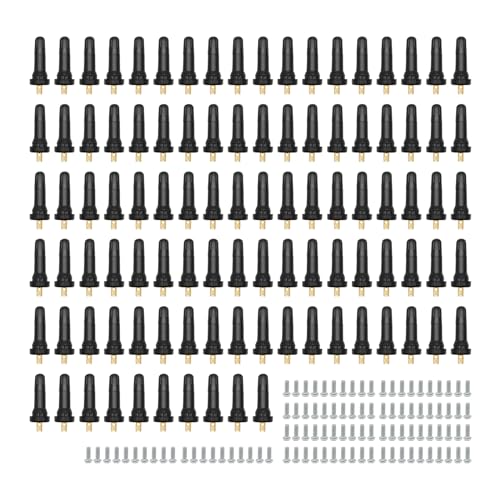 100Pcs 17-20008 TPMS Tire Pressure Sensor Valve Stem 20008 20018 Replacement for GMC Cadillac Chevy Ford Dodge Silverado and More